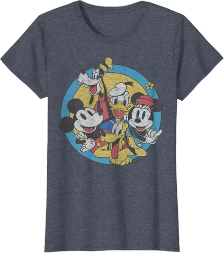 Vista 14 de Disney Camiseta retro de Mickey and Friends Group Shot