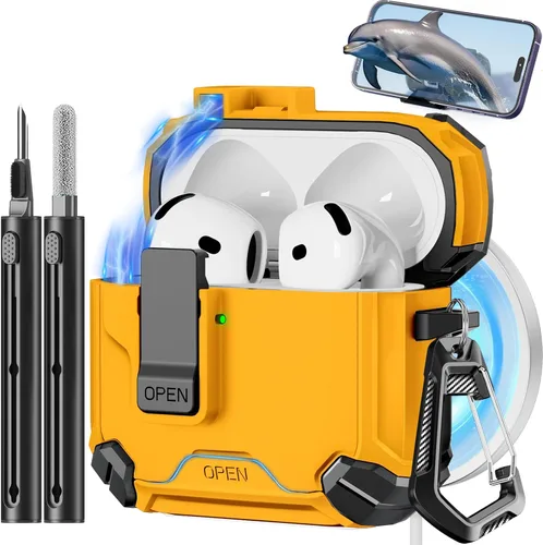 Vista 31 de Pohgelan Compatible con AirPods Pro 2ª/1ª funda (azul)