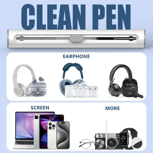 Vista 6 de Kit de limpieza Inesore para Airpods Pro Serie 3 2 1, herramienta de pluma de limpieza multifunción para auriculares, altavoces de iPhone
