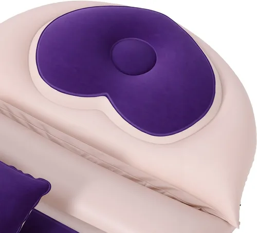 Vista 6 de SIXRUN Inflatable Car Back Seat Air Mattress with 2 Pillows for SUV Truck Purple