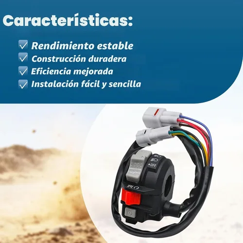 Vista 2 de Interruptor de manillar apto para Yamaha YFM 125 Grizzly Raptor YFM 250 Bear Tracker
