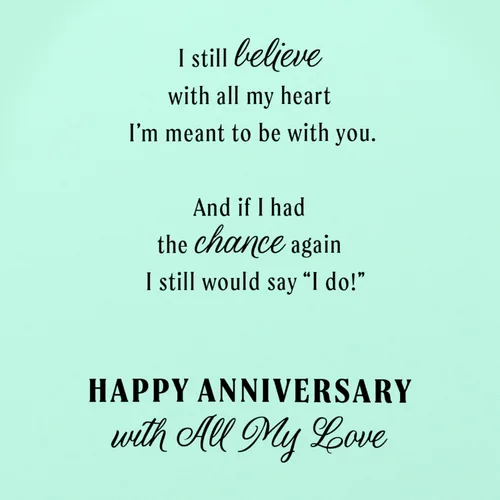 Vista 4 de Tarjeta de aniversario festiva de American Greetings para esposa o esposo (Meant To Be)