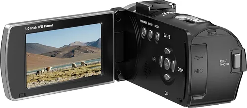 Vista 6 de ORDRO Z36 Videocámara 4K, cámara de vlogging de 64MP para YouTube 18X Zoom digital pantalla de rotación de 3.0 pulgadas, visión nocturna IR, mini