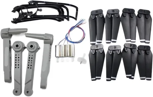 Vista 3 de Control Drone Motor Set, Propeller Arm, Suitable for E99 Pro2 Quadcopter(Black)