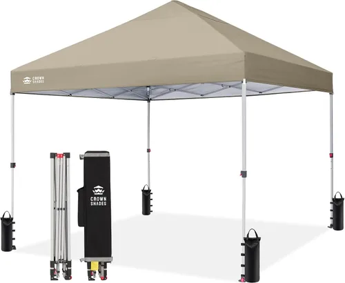 Vista 37 de CROWN SHADES Toldo desplegable de 8 x 8 pulgadas, tienda de campaña de playa con instalación CenterLok de un empuje, parasol fácil para exteriores
