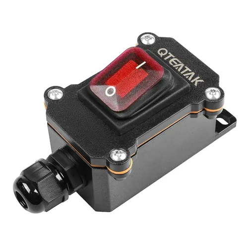 Vista 7 de Interruptor de cable en línea DPST 4 pines AC/DC 20A-125V, 16A-250V, 30A-24V, 35A-12V, interruptor de palanca de encendido y apagado impermeable