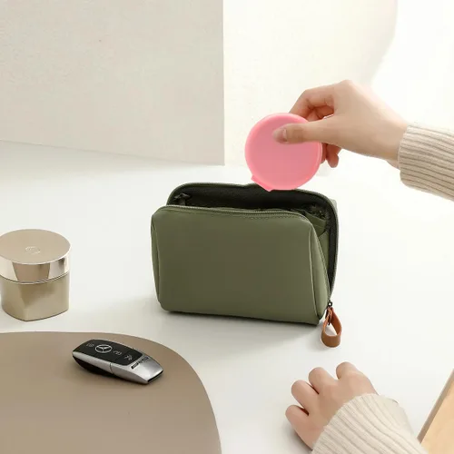 Vista 4 de 2 cepillos de pelo plegables para espejo de viaje, peine de pelo de bolsillo, cepillo de pelo con espejo, mini cepillo de pelo redondo para mujeres