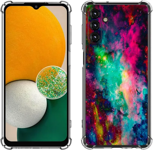 Vista 19 de Samsung Galaxy A14 5G - Funda para teléfono celular, diseño de flores de mariposa azul, a prueba de golpes, TPU con bordes elevados, compatible