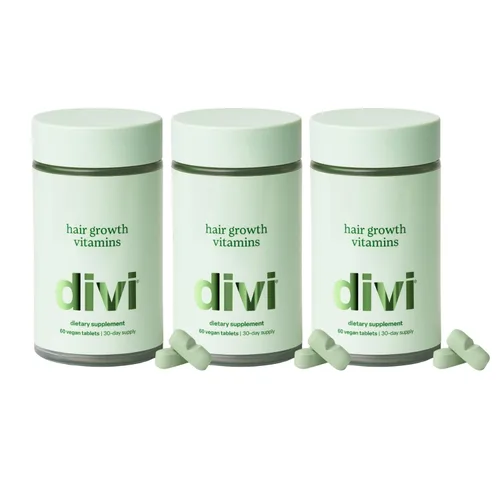 Vista 8 de Divi Vitaminas para el crecimiento del cabello para mujeres y hombres, hechas con ingredientes limpios, veganos y respaldados por la ciencia