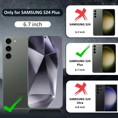 Vista 2 de para Galaxy S24 Plus Funda Magnética, Funda Resistente y Rugosa con Protección contra Caídas [Compatible con Carga Inalámbrica Rápida] Funda