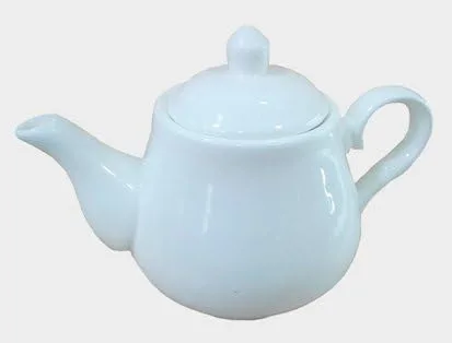 Vista 3 de Tetera de porcelana súper blanca con mango (10 oz) TP0135