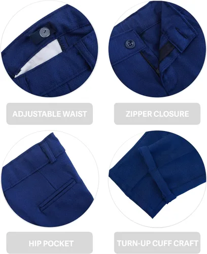 Vista 3 de Lilax Traje formal para niños de 4 piezas, chaleco, pantalones y corbata