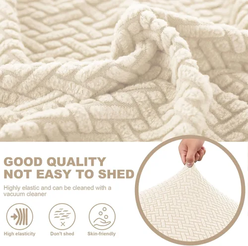 Vista 7 de Funda otomana de sofá resistente al desgaste, fundas otomanas rectangulares elásticas, funda para taburete de pies, fundas de taburete extraíbles