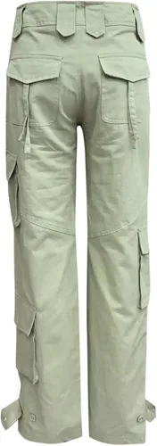Vista 7 de SHOPESSA Pantalones cargo de pierna ancha para mujer, leggings de yoga de tiro alto con bolsillos, talla grande, pantalones de pierna recta