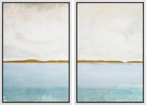 Vista 59 de SIGNWIN Lienzo enmarcado para pared, ilustraciones abstractas texturizadas en tonos beige terrosos, arte moderno, decorativo, contemporáneo