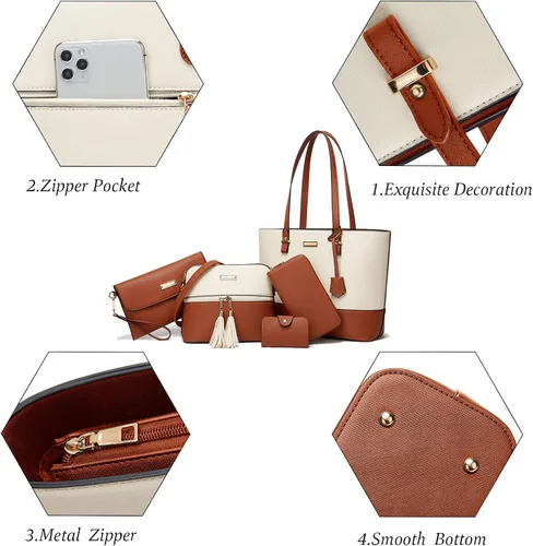 Vista 3 de AILLOSA - Carteras y bolsos de mano para mujer, bolsa de hombro