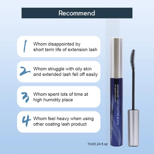 Vista 3 de Advanced Lash Coating Black/Protective - Extensiones de pestañas duraderas de 0.2 fl oz/ 0.24 fl oz (negro)