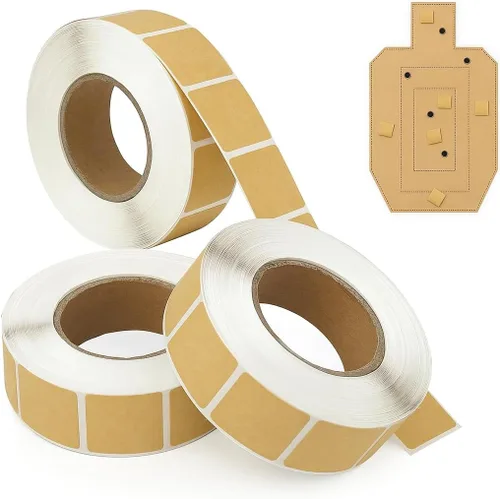 Vista 10 de Target Pasters - Calcomanías autoadhesivas de tiro de 0.87 pulgadas, parches de reparación de objetivos de cartón, ideales para prácticas USPSA/IPSC