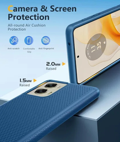 Vista 575 de FNTCASE Funda para iPhone 17 Pro: Fundas delgadas translúcidas de color azul claro compatibles con MagSafe, protección completa de la cámara
