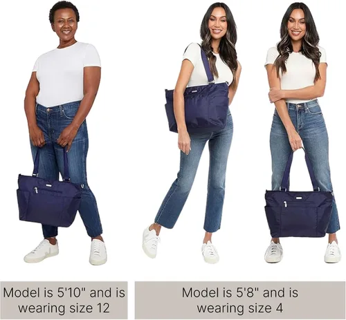Vista 5 de Bolso para portátil Baggallini Essential - Bolso de trabajo con funda para portátil - Bolso cruzado ligero para el hombro para viajes para mujeres