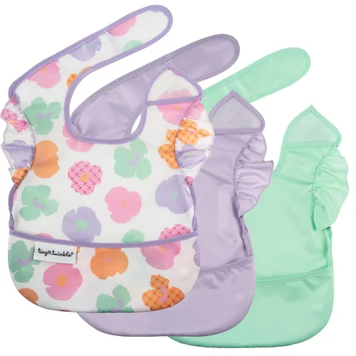 Vista 29 de Tiny Twinkle Baberos Antiderrame para Comer para Bebé Baberos Impermeables y Limpiables para Niños Pequeños con Bolsillo de Recolección Baberos