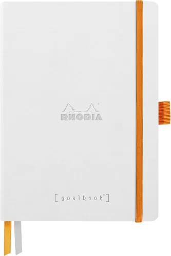 Vista 2 de RHODIA Rhodiarama cf117814 - Cuaderno con soporte para lápices, A5, cuadrícula de puntos rayados, 240 páginas, cubierta de cuero sintético italiano