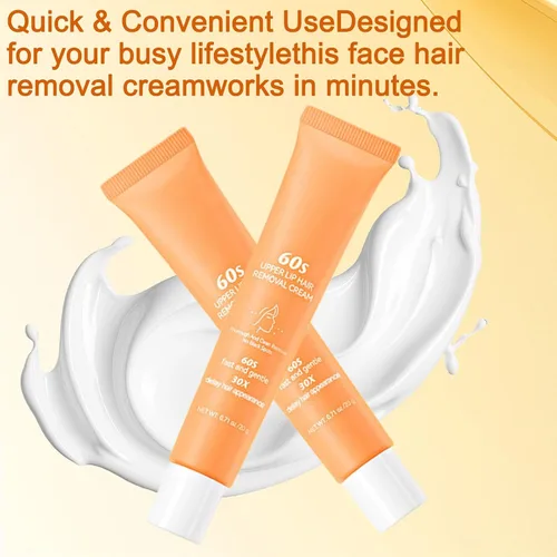 Vista 7 de Joy Pretty - Removedor de vello facial para piel sensible, Joy Cream depilación facial para mujeres, crema de depilación facial suave para mujeres