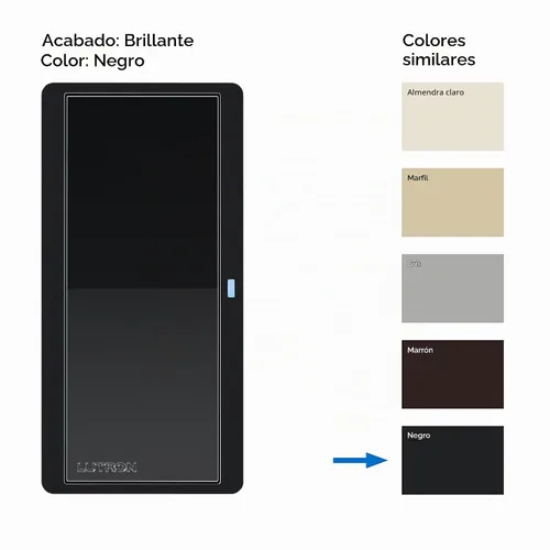 Vista 2 de Lutron Pico Mando de paleta para control de encendido/apagado de interruptores/reguladores inteligentes Caseta, PJ2-P2B-GBL, negro