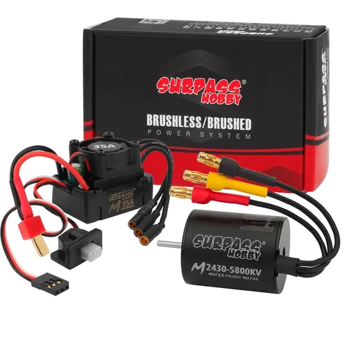 Vista 8 de 1/16 1/18 RC sin escobillas sin sensores motor 35A ESC Combo,2435