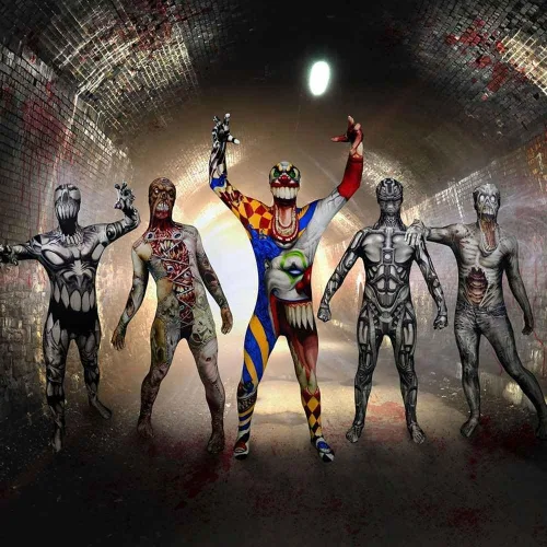Vista 4 de Morphsuits mens Monster Scary Clown Skinsuit