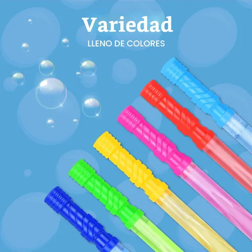 Vista 2 de JOYIN - Varitas grandes de 14.6 pulgadas para hacer burbujas para niños, 6 piezas con solución de recambio, juguete de verano, recuerdo de fiesta
