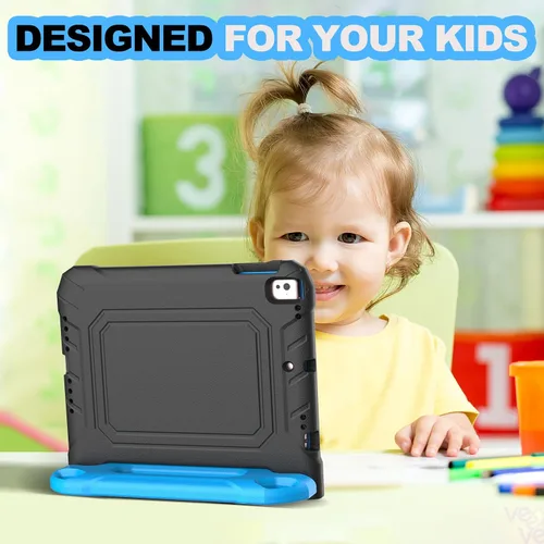 Vista 7 de YIHE - Funda infantil para iPad de 9.7 pulgadas con protector de pantalla, mango a prueba de golpes, funda convertible con soporte para iPad 9.7