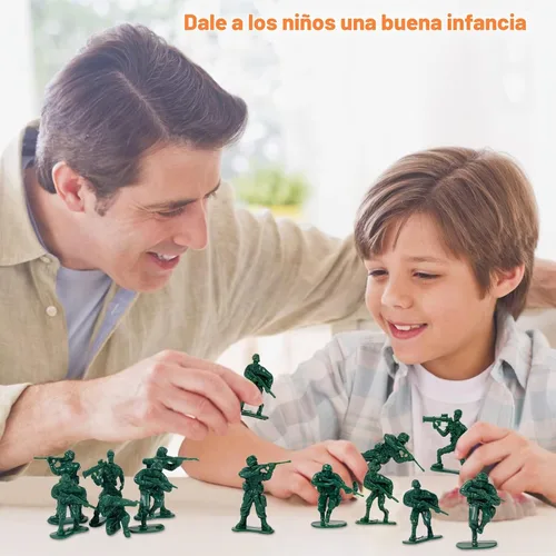 Vista 6 de Figuras de acción de plástico de 2 pulgadas, 10 esculturas únicas, paquete de 100 (verde)