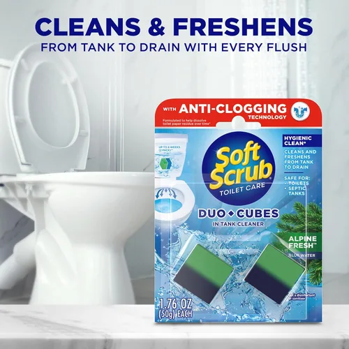 Vista 7 de Limpiador para inodoros Soft Scrub en tanque, duo-cubos 2 unidades, fresco alpino (paquete de 7)