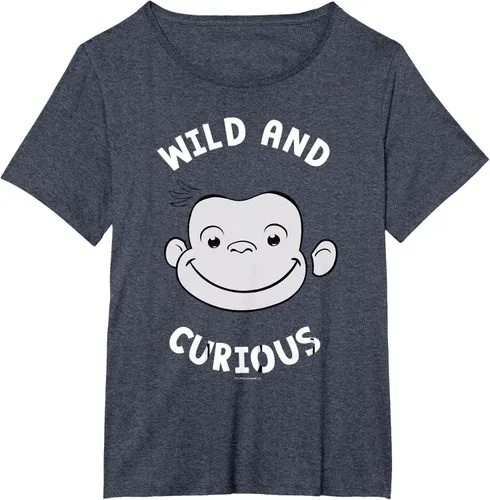 Vista 85 de Curious George Camiseta Big Face Wild and Curious Negro