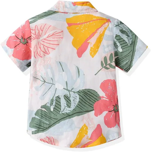 Vista 3 de Daddy and Me - Trajes a juego hawaianos para padre e hijo, camisas a juego para sesión de fotos familiar, verano para hombres y niños, camisetas
