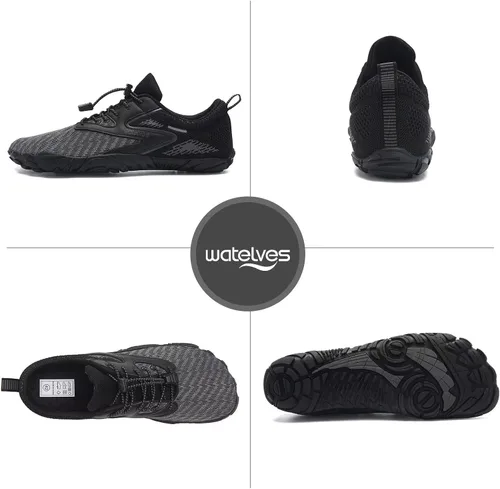 Vista 7 de WateLves - Zapatos de agua para hombres y mujeres, para natación, playa, piscina, surfear, hacer yoga o aeróbico acuático, calcetines para el agua