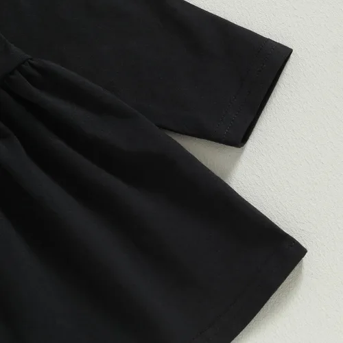 Vista 4 de Vestido de manga larga con cuello de muñeca para bebé niña, vestido de disfraz de Halloween, ropa de otoño e invierno