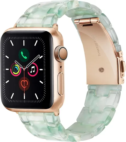 Vista 50 de HOPO Compatible With Apple Watch Band Thin Lightweight Resin Strap Bracelet Fashion Wristband Replacement For iWatch Bands Series Ultra 11 10 9 8 7