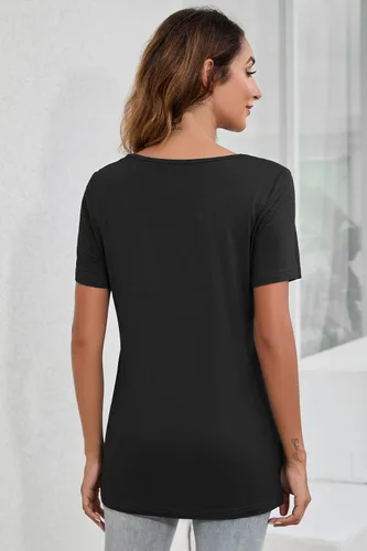 Vista 6 de Sosolism 3 Pack Maternity Nursing Short Sleeve Tops for Breastfeeding
