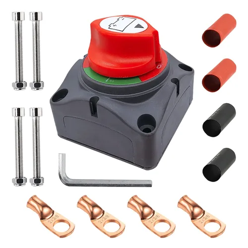 Vista 13 de Ampper - Interruptor de batería 1-2-ambos-apagado 12V - 48V, interruptor de desconexión de batería marina, corte de energía y apagado para auto