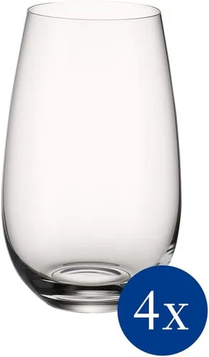 Vista 5 de Villeroy & Boch Entrée - Juego de 4 vasos de cristal, construcción apta para lavavajillas, capacidad de 20.75 onzas