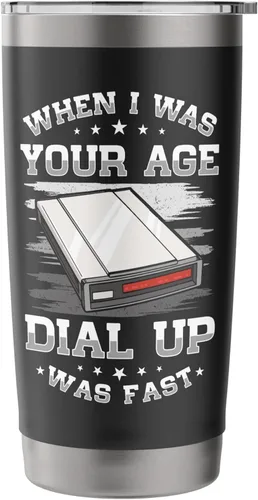 Vista 3 de 90s Nostalgia Retro 90s Dial Up Internet Vintage Stainless Steel Insulated Tumbler