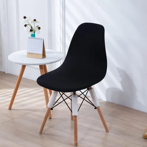 Vista 7 de HAOYONG Fundas para silla de comedor modernas de mediados de siglo, funda estampada para silla sin brazos, fundas elásticas para cocina, oficina