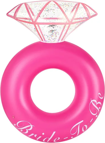 Vista 14 de HeySplash Pool Floats, Inflatable Pool Float, Large Floatie for Bachelorette Party, Swim Tube River Lake Beach Bride Wedding Decor Fun Toy Raft