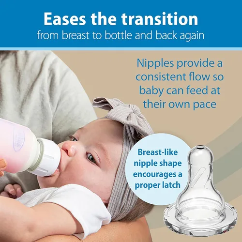 Vista 8 de Dr. Brown's Feeding Comfort Bundle- Almohada de lactancia gris claro + botella de vidrio anticólico de 8 onzas L1-2 piezas