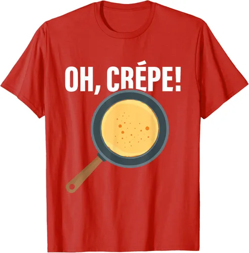 Vista 36 de Divertido juego de palabras "Oh, Crepe!" para crepes y pasteleros, Negro