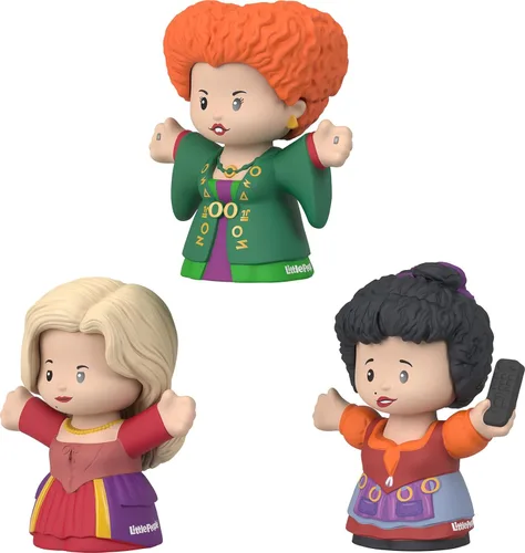 Vista 4 de Little People Collector Edición Especial de Película de Disney Hocus Pocus para Adultos y Fans, 3 Figuras en un Paquete de Exhibición