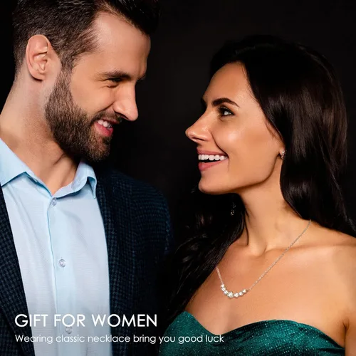 Vista 3 de Diamond Pendant Necklaces for Women, Moissanite Necklace 0.5Ct-7.6Ct, Anniversary Birthday Gifts for Wife, Soulmate, Jewelry Gift for Women Mom