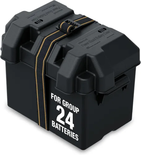 Vista 12 de Attwood 9082-1 Caja de batería pequeña con kit de montaje y correa, compatible con baterías de la serie 16 y U1, color negro